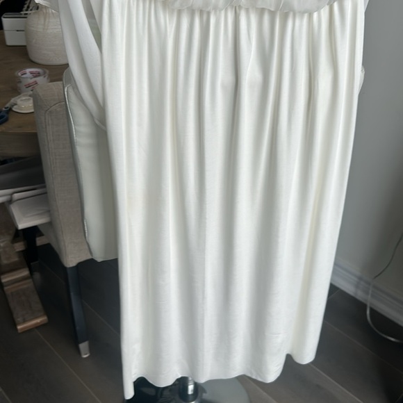 Bailey Silk Overlay Stretch Skirt Off White Coastal Women size SP - Picture 8 of 11